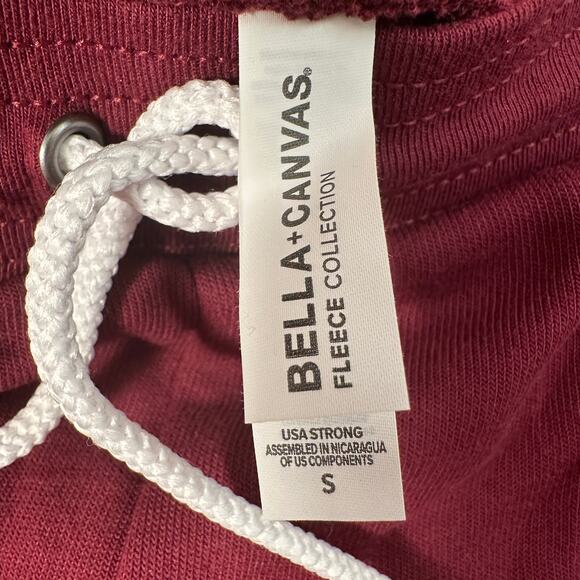 BELLA + CANVAS NEW Fleece Jogger Loungewear Sweatpants in Purple Maroon – Small - Picture 3 of 6